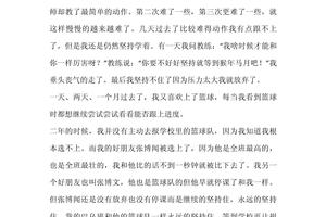 篮球训练的感受50字怎么写